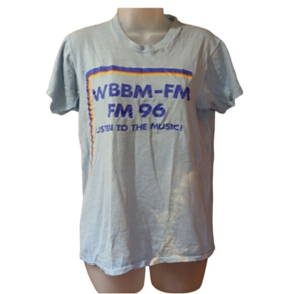 WBBM-FM 96 Chicago Vintage Single Stitch T-shirt Listen to the Music LG - Picture 1 of 16